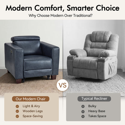 Zero Wall Hugger Power Recliner with Power Headrest, HL128