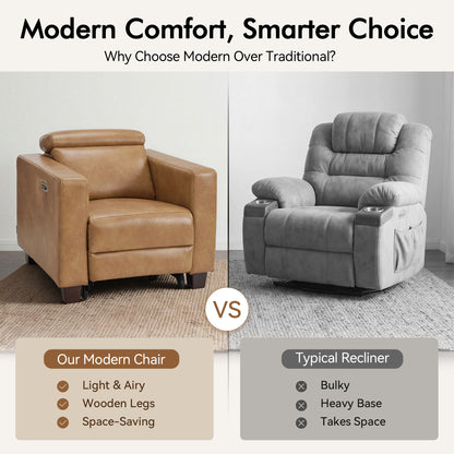 Zero Wall Hugger Power Recliner with Power Headrest, HL128