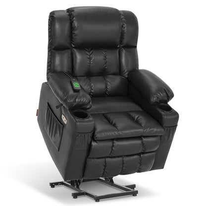 Power Lift Recliner Chair for Elderly, Dual Motor, Massage and Heat, Faux Leather 7890|7893|7896|R7891|R7897|R7894