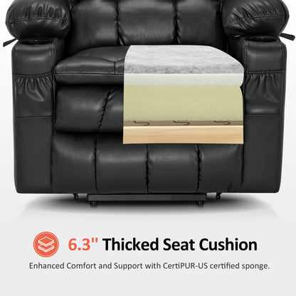 Power Lift Recliner Chair for Elderly, Dual Motor, Massage and Heat, Faux Leather 7890|7893|7896|R7891|R7897|R7894