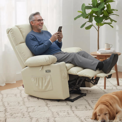 Power Lift Recliner Chair for Elderly, Dual Motor, Massage and Heat, Faux Leather 7890|7893|7896|R7891|R7897|R7894