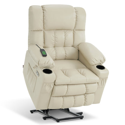 Power Lift Recliner Chair for Elderly, Dual Motor, Massage and Heat, Faux Leather 7890|7893|7896|R7891|R7897|R7894