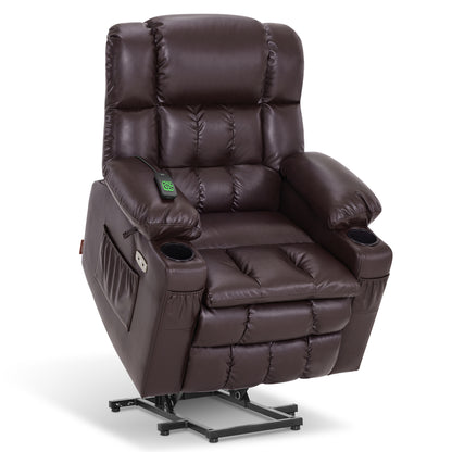 Power Lift Recliner Chair for Elderly, Dual Motor, Massage and Heat, Faux Leather 7890|7893|7896|R7891|R7897|R7894