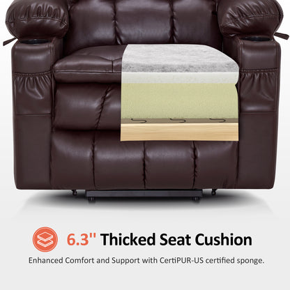 Power Lift Recliner Chair for Elderly, Dual Motor, Massage and Heat, Faux Leather 7890|7893|7896|R7891|R7897|R7894