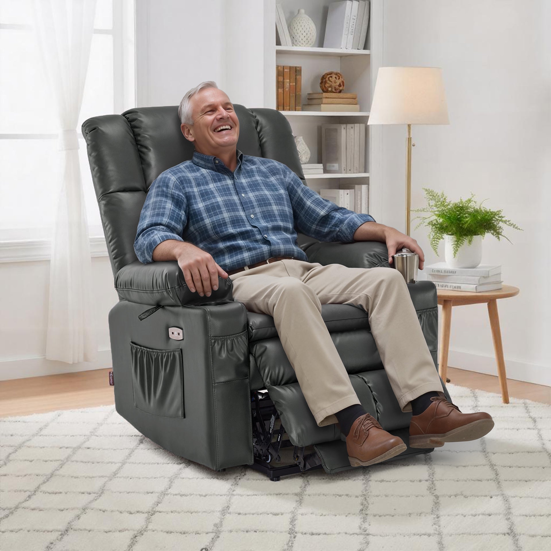 Power Lift Recliner Chair for Elderly, Dual Motor, Massage and Heat, Faux Leather 7890|7893|7896|R7891|R7897|R7894