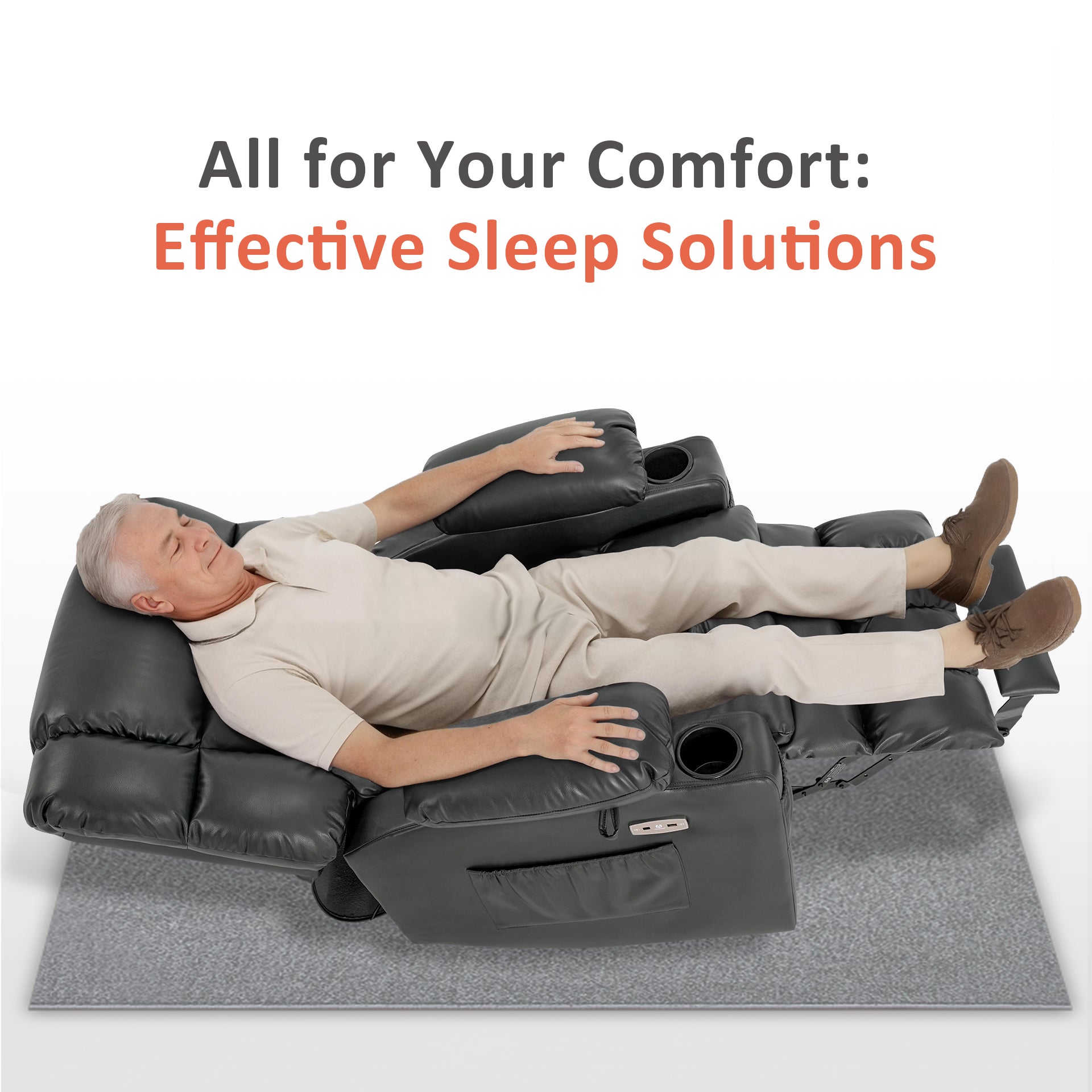 Power Lift Recliner Chair for Elderly, Dual Motor, Massage and Heat, Faux Leather 7890|7893|7896|R7891|R7897|R7894