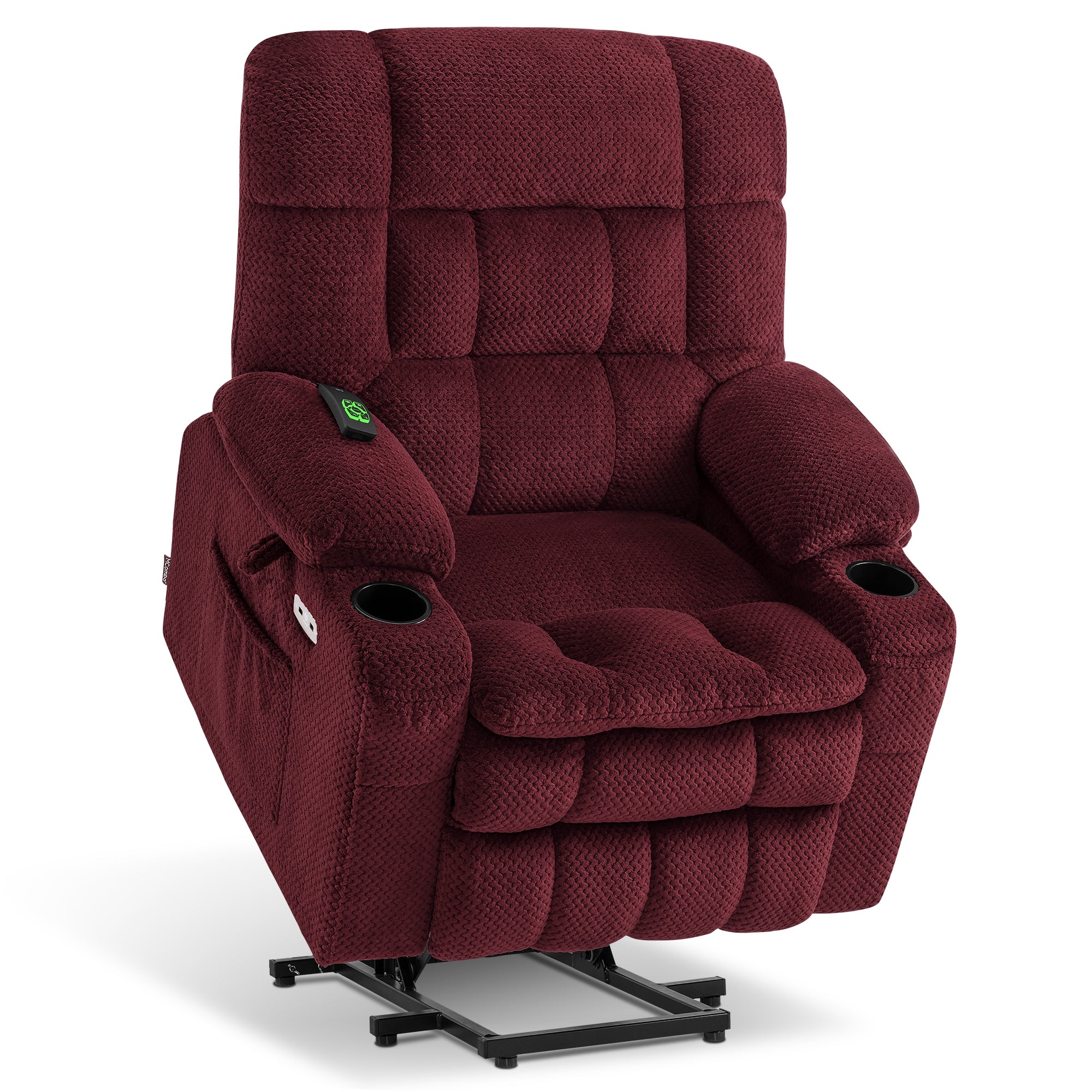 Dual Motor Power Lift Recliner Chair for Elderly, Massage and Heat, Lay Flat for Sleeping, Fabric 7890|7893|7896|R7897|R7891|R7894