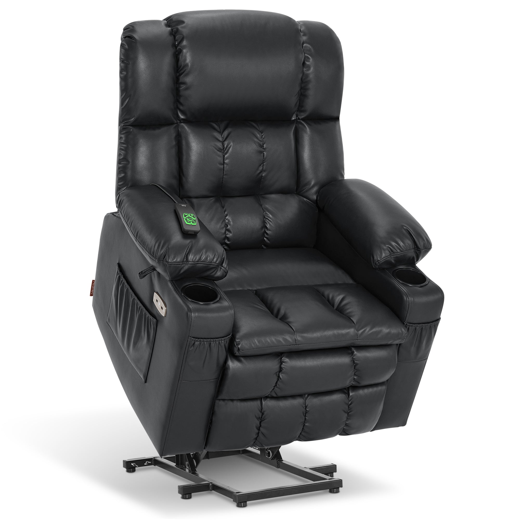 Dual Motor Power Lift Recliner Chair, Massage and Heat, Lay Flat for Sleeping, Faux Leather 7890|7893|7896|R7891|R7897|R7894