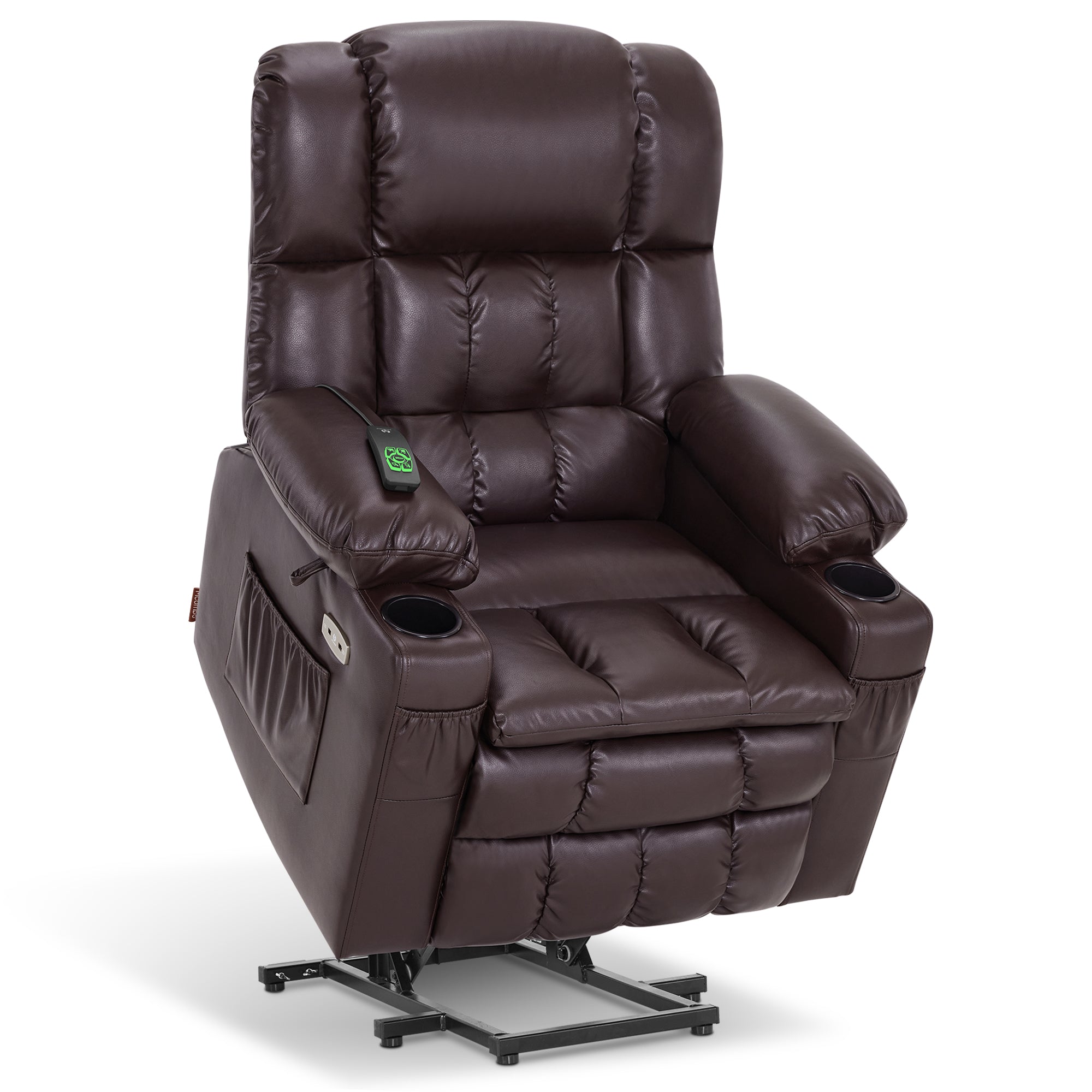 Dual Motor Power Lift Recliner Chair, Massage and Heat, Lay Flat for Sleeping, Faux Leather 7890|7893|7896|R7891|R7897|R7894