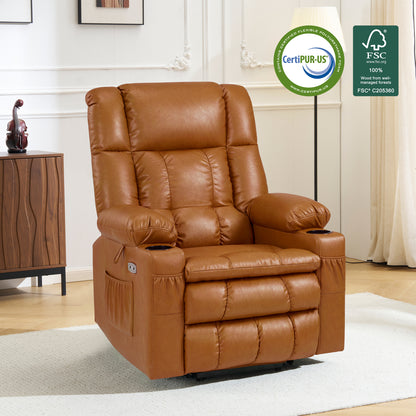 Power Lift Recliner Chair for Elderly, Dual Motor, Massage and Heat, Faux Leather 7890|7893|7896|R7891|R7897|R7894