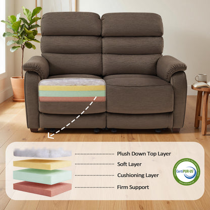 61.6'' Wall Hugger Power Loveseat Recliner Sofa with Adjustable Headrest and USB A & C Charge Ports for Living Room, RVs, Small Spaces, Fabric, ST258M1 | ST258M2 |ST258M3