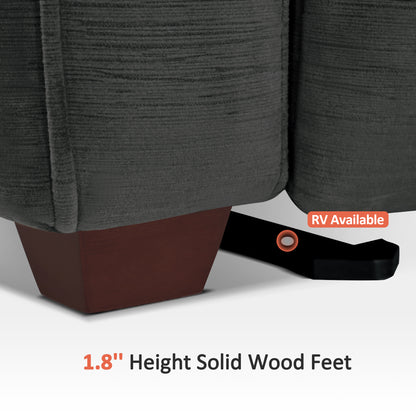 61.6'' Wall Hugger Power Loveseat Recliner Sofa with Adjustable Headrest and USB A & C Charge Ports for Living Room, RVs, Small Spaces, Fabric, ST258M1 | ST258M2 |ST258M3