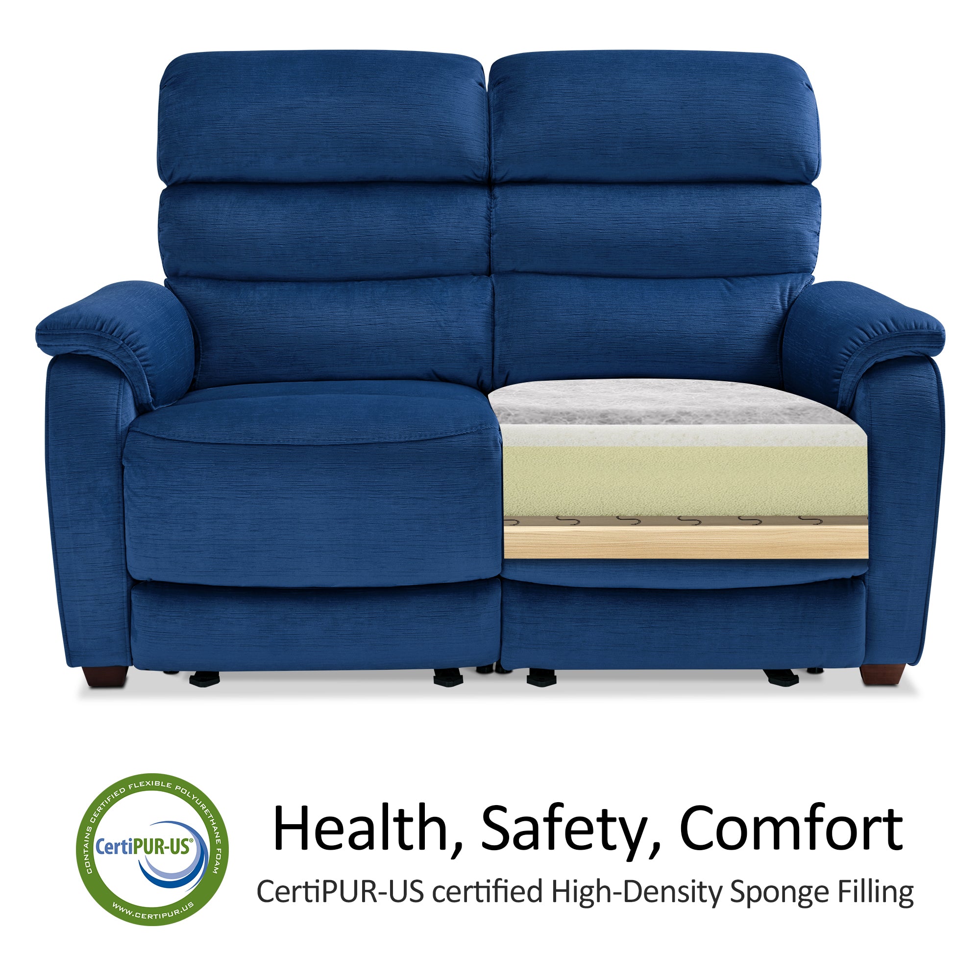 61.6'' Wall Hugger Power Loveseat Recliner Sofa with Adjustable Headrest and USB A & C Charge Ports for Living Room, RVs, Small Spaces, Fabric, ST258M1 | ST258M2 |ST258M3