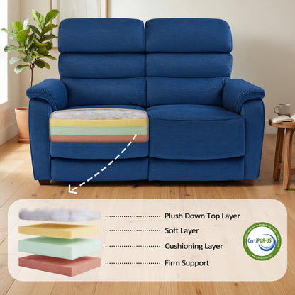 61.6'' Wall Hugger Power Loveseat Recliner Sofa with Adjustable Headrest and USB A & C Charge Ports for Living Room, RVs, Small Spaces, Fabric, ST258M1 | ST258M2 |ST258M3