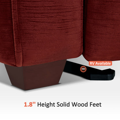 61.6'' Wall Hugger Power Loveseat Recliner Sofa with Adjustable Headrest and USB A & C Charge Ports for Living Room, RVs, Small Spaces, Fabric, ST258M1 | ST258M2 |ST258M3