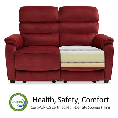 61.6'' Wall Hugger Power Loveseat Recliner Sofa with Adjustable Headrest and USB A & C Charge Ports for Living Room, RVs, Small Spaces, Fabric, ST258M1 | ST258M2 |ST258M3