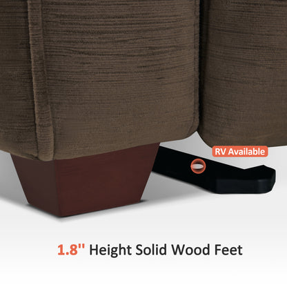 61.6'' Wall Hugger Power Loveseat Recliner Sofa with Adjustable Headrest and USB A & C Charge Ports for Living Room, RVs, Small Spaces, Fabric, ST258M1 | ST258M2 |ST258M3