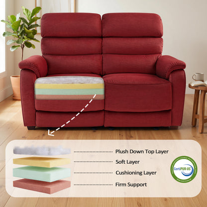 61.6" Power Wall Hugger Loveseat with Adjustable Headrest, Fabric ST258M1 | ST258M2 |ST258M3
