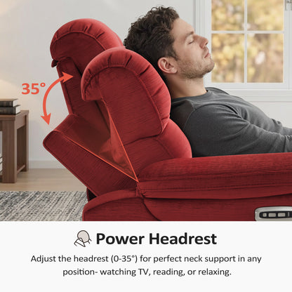 61.6" Power Wall Hugger Loveseat with Adjustable Headrest, Fabric ST258M1 | ST258M2 |ST258M3
