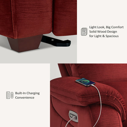61.6" Power Wall Hugger Loveseat with Adjustable Headrest, Fabric ST258M1 | ST258M2 |ST258M3