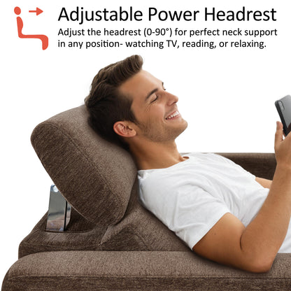 Zero Wall Power Reclining Sofa, Fabric HL198M3