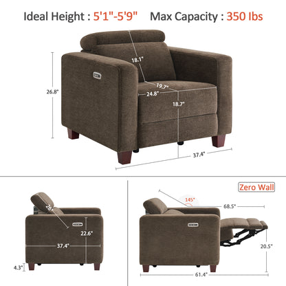 High Leg Power Recliner Chair, HL128