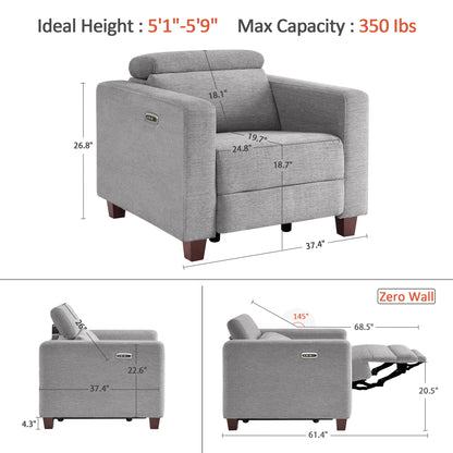 High Leg Power Recliner Chair, HL128