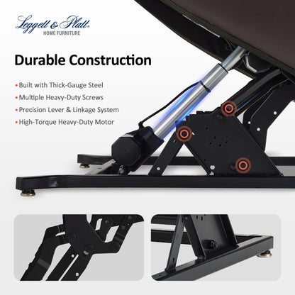 MCombo Heavy Duty Lift Chair for Elderly, Extra Wide Dual Motor Power Lift Recliner 450lbs with Hidden Cup Holders, USB Charging, Breathable Faux Leather R7777