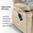 Mcombo Power Lift Recliner Chair Sofa for Elderly, 3 Positions, 2 Side Pockets and Cup Holders, USB Ports, Fabric 7286