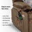 Mcombo Power Lift Recliner Chair Sofa for Elderly, 3 Positions, 2 Side Pockets and Cup Holders, USB Ports, Fabric 7286