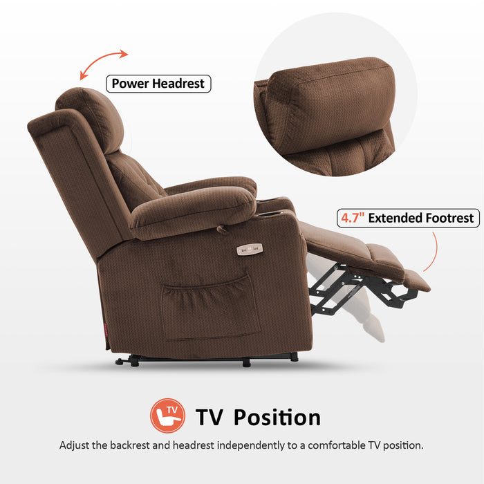 Lift chair online with adjustable headrest
