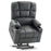 MCombo Medium Dual Motor Power Lift Recliner Chair with Massage and Heat for Elderly People, Infinite Position, Extended Footrest, Faux Leather 7679