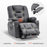 MCombo Power Lift Recliner Chair with Massage and Heat for Elderly, Extended Footrest, 3 Positions, Lumbar Pillow, Cup Holders, USB Ports, Faux Leather Medium(#7519)