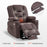 Mcombo Power Lift Recliner Chair with Massage and Heat for Elderly, Extended Footrest, 3 Positions, Lumbar Pillow, Cup Holders, USB Ports, Faux Leather Small(#7569)