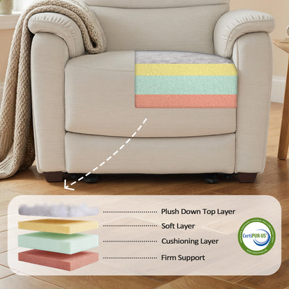 Zero Wall-Hugger Power Recliner Chair, Small Spaces and RV, Fabric ST257