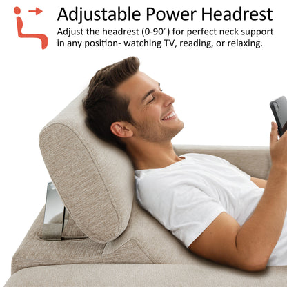 Zero Wall Power Reclining Sofa, Fabric HL198M3