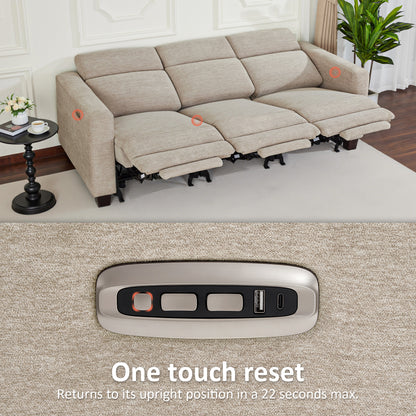 Zero Wall Power Reclining Sofa, Fabric HL198M3