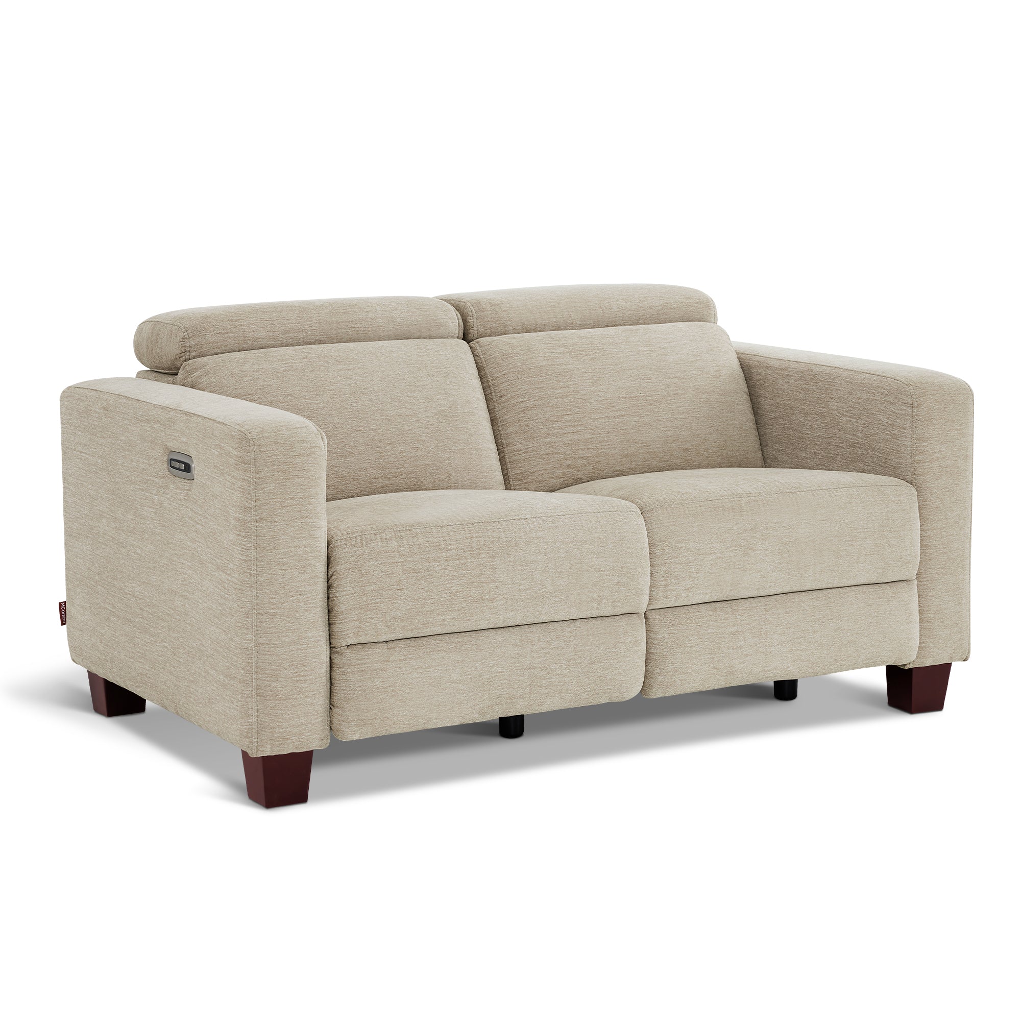 High Leg Reclining Loveseat with Adjustable Headrest, Fabric HL198