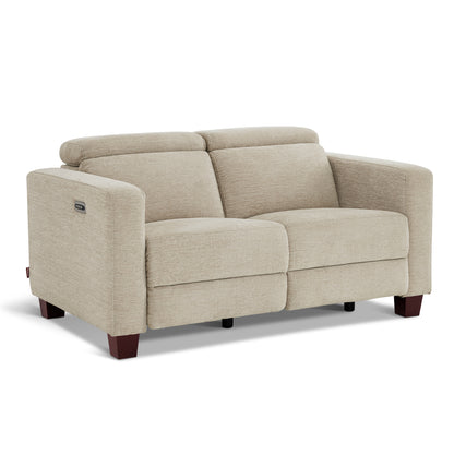 High Leg Reclining Loveseat with Adjustable Headrest, Fabric HL198