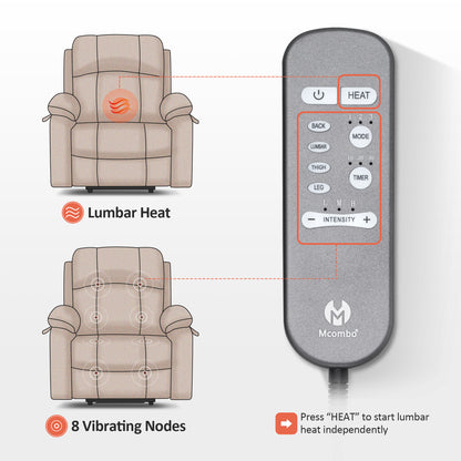 massage heating remote 