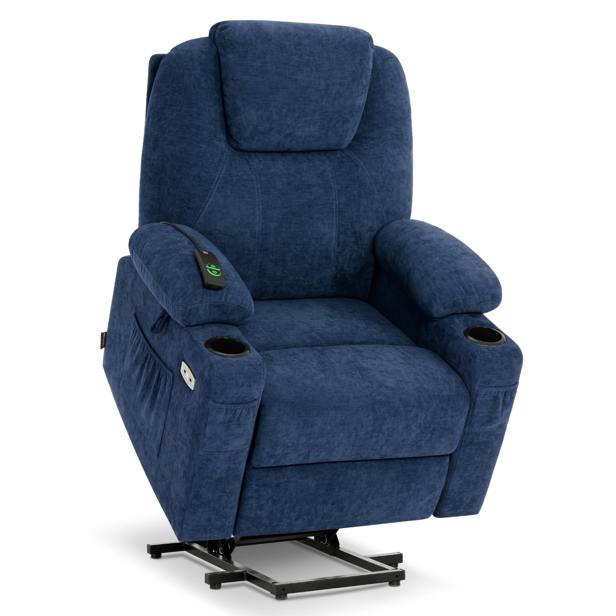 Power Lift Recliner Chair for Elderly, Massage and Heat, Fabric 7040|7516|7141