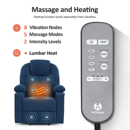 Massage and Heat, Lift Recliner Chair for Elderly