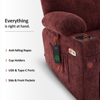 Massage and Heat, Lift Recliner Chair for Elderly