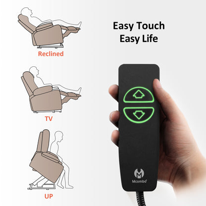 Power Lift Recliner Chair for Elderly, Massage and Heat, Fabric 7040|7516|7141