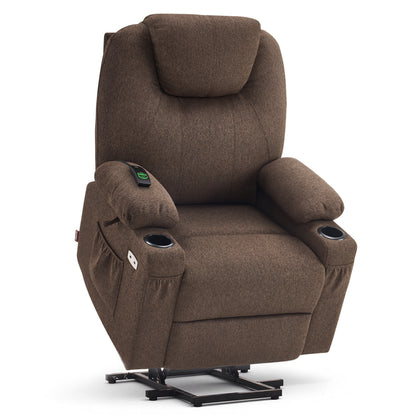 Power Lift Recliner Chair for Elderly, Massage and Heat, Fabric 7040|7516|7141|R7042|R7045|R7510