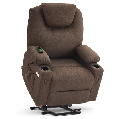 Power Lift Recliner Chair for Elderly, Massage and Heat, Fabric 7040|7516|7141|R7042|R7045|R7510