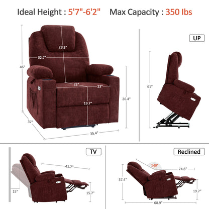 Massage and Heat, Lift Recliner Chair for Elderly