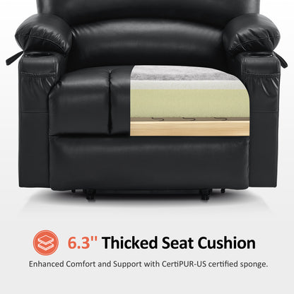 Power Lift Recliner Chair, Massage and Heat, Faux Leather 7095|7099|R7092|R7096