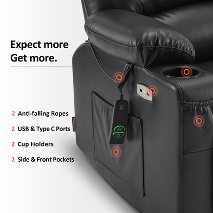 Power Lift Recliner Chair, Massage and Heat, Faux Leather 7095|7099|R7092|R7096