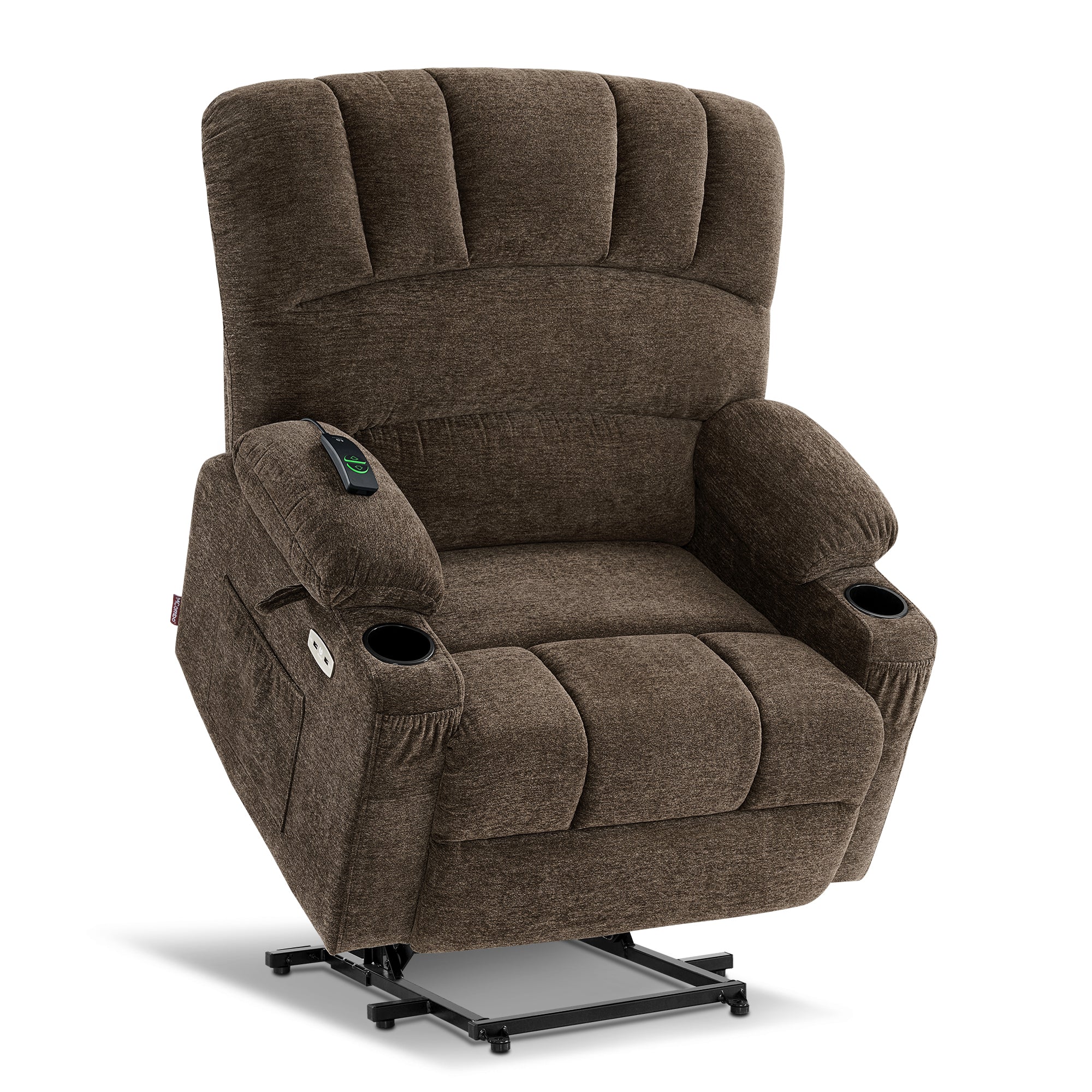 Power Lift Recliner Chair for Elderly, Massage and Heat, Fabric 7095|R7092|R7096|R7093